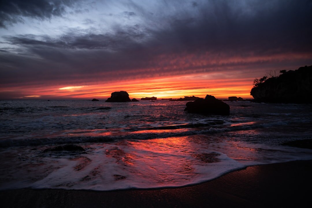 secret beach sunset